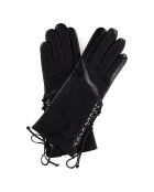 Gants en Cuir d'Agneau doublure Laine Kelis noirs