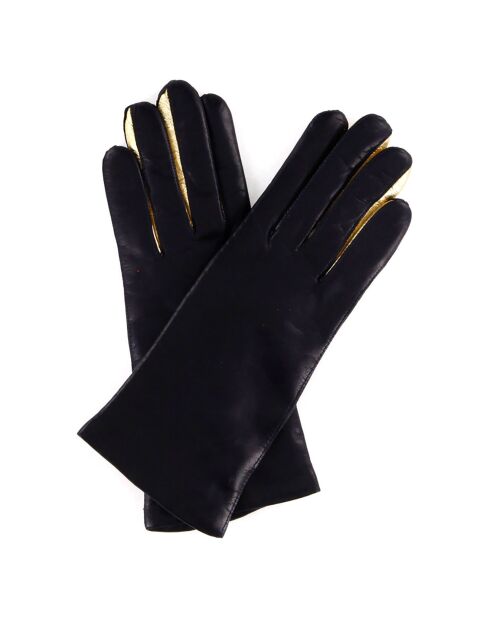 Gants en Cuir d'Agneau doublure Laine Heritage Valois bleu nuit