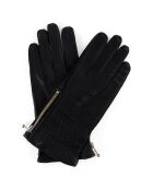 Gants en Cuir de Cerf doublure Laine Carlson noirs