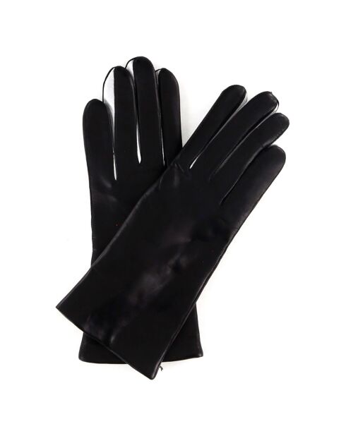 Gants en Cuir d'Agneau doublure Laine Heritage Valois noirs
