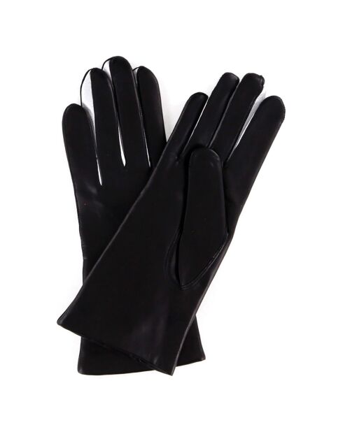 Gants en Cuir d'Agneau doublure Laine Heritage Valois noirs