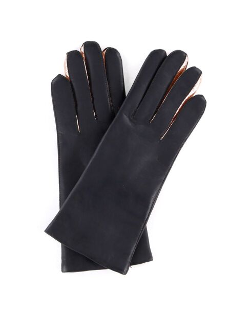 Gants en Cuir d'Agneau doublure Laine Heritage Valois gris foncé