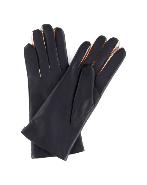 Gants en Cuir d'Agneau doublure Laine Heritage Valois gris foncé