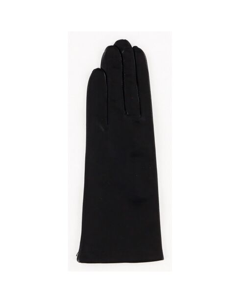 Gants en Cuir d'Agneau doublure Soie Heritage St Honore noirs