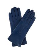 Gants en Cuir d'Agneau doublure Laine Helena bleu verdâtre