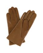 Gants en Cuir d'Agneau doublure Laine Amy chameau