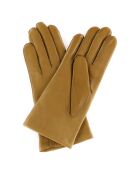 Gants en Cuir d'Agneau doublure Laine Waves chameau clair