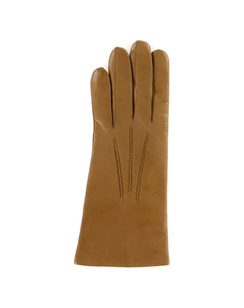 Gants en Cuir d'Agneau doublure Laine Heritage Victoire chameau clair