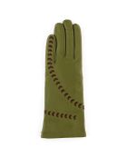 Gants en Cuir d'Agneau doublure Cachemire Chelsea olive