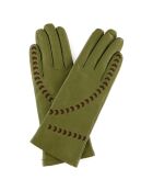 Gants en Cuir d'Agneau doublure Cachemire Chelsea olive