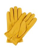 Gants en Cuir de Cerf doublure Laine Felix jaunes