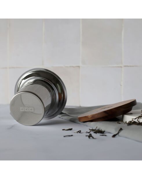 Filtre Juliet  avec couvercle gris/marron - 11x9x8.5 cm