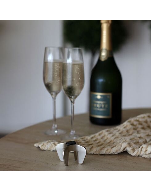 Ouvre Bouteille De Champagne gris - 7x2x7 cm
