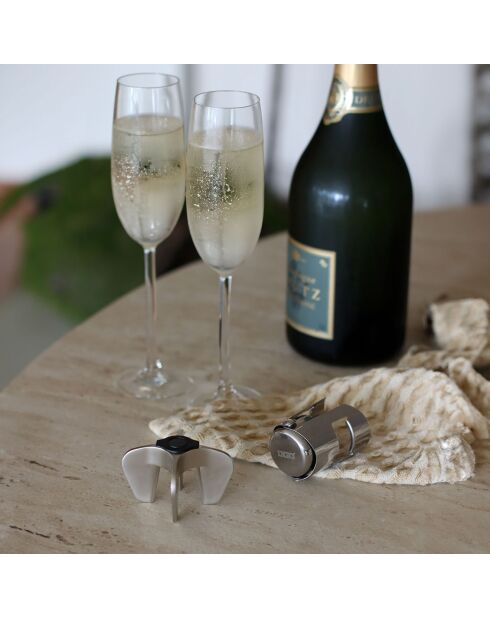 Ouvre Bouteille De Champagne gris - 7x2x7 cm