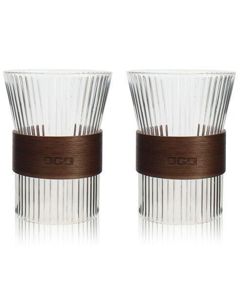 2 Tasses Karl transparentes - 32.5cl