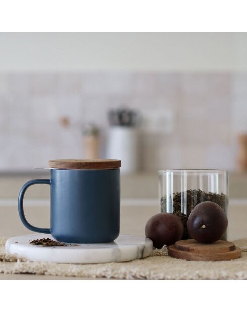 Tisanière avec couvercle Juliet bleue - 30cl