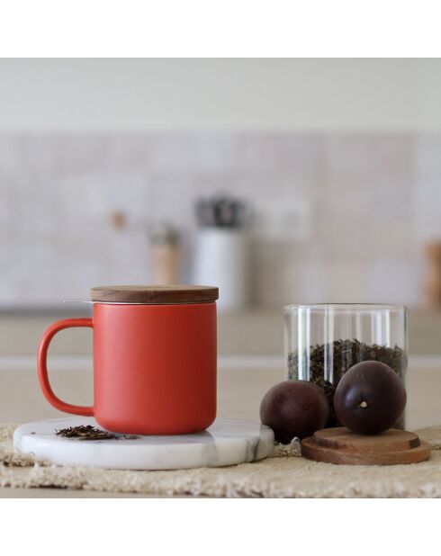 Tisanière avec couvercle Juliet rouge - 30cl
