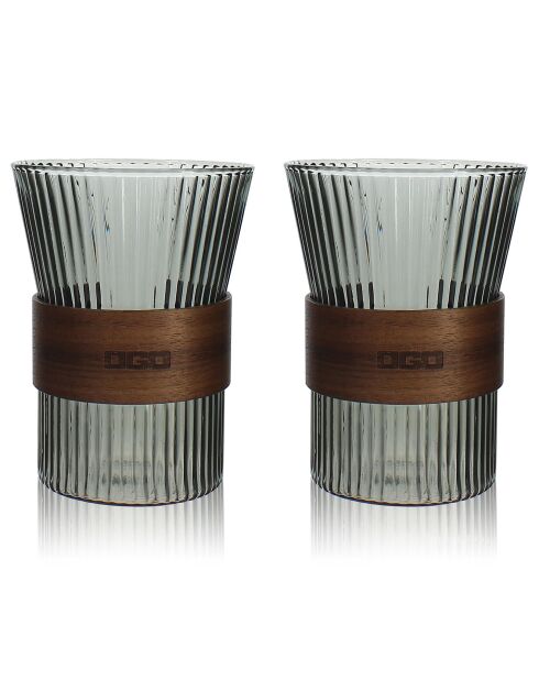 2 Tasses Karl grises - 32cl