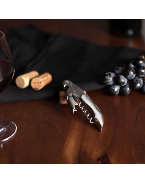 Tire Bouchon Sommelier gris - 15x2x2 cm