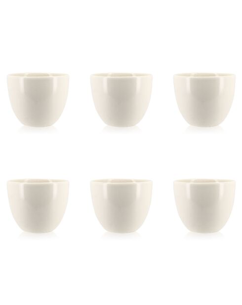 6 Tasses Cap blanc/gris - 13cl