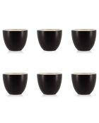 6 Tasses Balata jaune/marron - 13cl