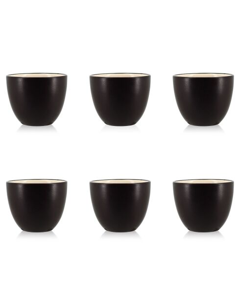 6 Tasses Balata jaune/marron - 13cl