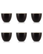 6 Tasses Balata jaune/marron - 22cl
