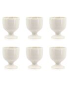 6 Coquetiers Cap blanc/gris - D.5x6 cm