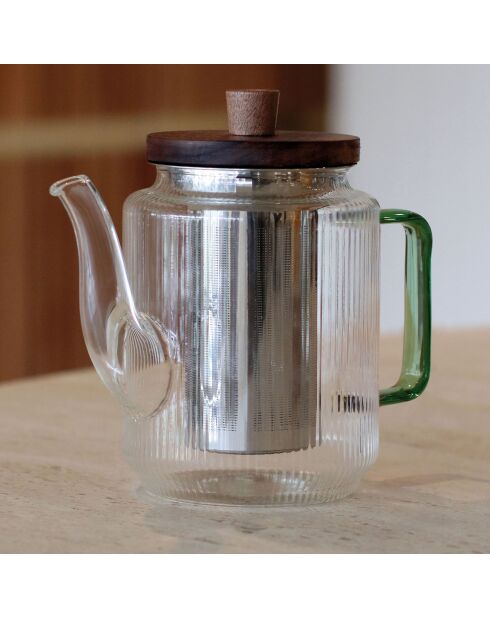 Tisanière Karl transparent/vert - 55cl