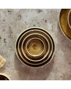 6 Assiettes Plates porcelaine Stack marron - D.9x2.5 cm