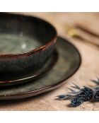 4 Assiettes Coupes Grenada vertes - 21.5x15.7x22 cm