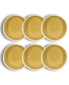 6 Assiettes Coupe Flé moutarde - 34cl