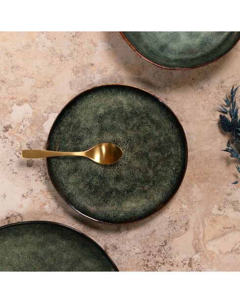 6 Assiettes à Dessert Grenada vertes - D.20.5x2 cm