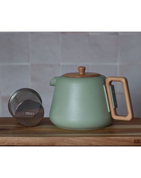 Théière avec poignée et couvercle Viggo amande - 1L