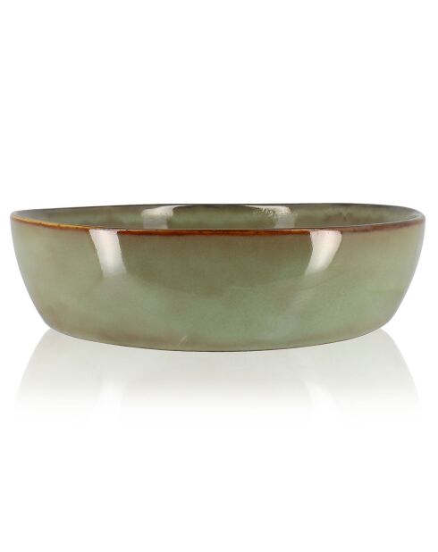 6 Assiettes Coupe Barbade vertes - D.20x5 cm