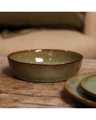 6 Assiettes Coupe Barbade vertes - D.20x5 cm