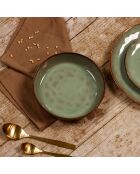 6 Assiettes Coupe Barbade vertes - D.20x5 cm