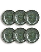 6 Assiettes Calottes Venus gris/vert/bleu - D.21x5 cm