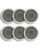 6 Assiettes À Dessert Cap gris/blanc - D.22x2.7 cm