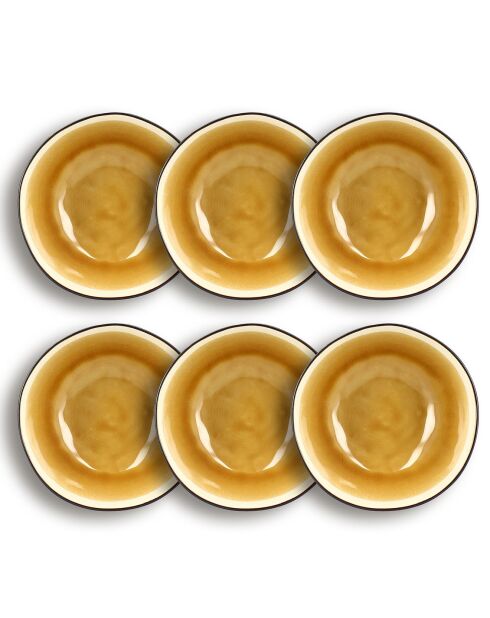 6 Tasses Balata jaune/marron - 60cl