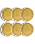 6 Assiettes Coupe Flé jaunes - 86cl