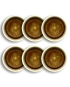 6 Assiettes Coupes Stack Porcelaine marron - D.12x5 cm