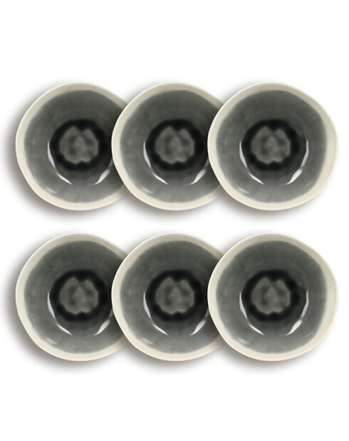 6 Bols Cap blanc/gris - 60cl
