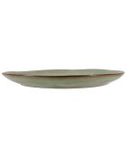 6 Assiettes Plates Barbade vertes - D.27.5x2.5 cm