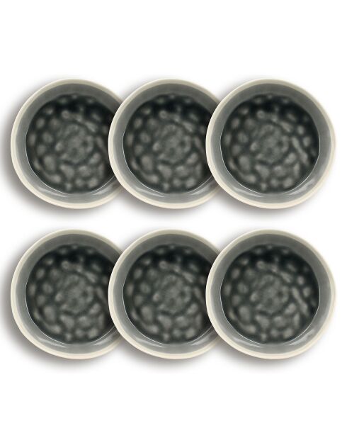 6 Assiettes Coupes Cap gris/blanc - 45cl