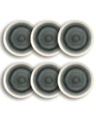 6 Assiettes Plates Cap blanc/gris - D.27.5x3.2 cm