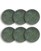 6 Assiettes Plates Venus gris/vert/bleu - D.27x2 cm
