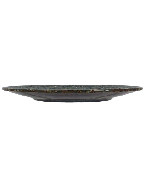6 Assiettes Plates Venus gris/vert/bleu - D.27x2 cm