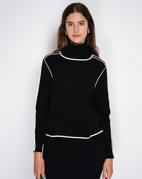 Pull en Cachemire mélangé Jeanne noir