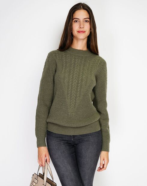 Pull en Cachemire mélangé Sia kaki